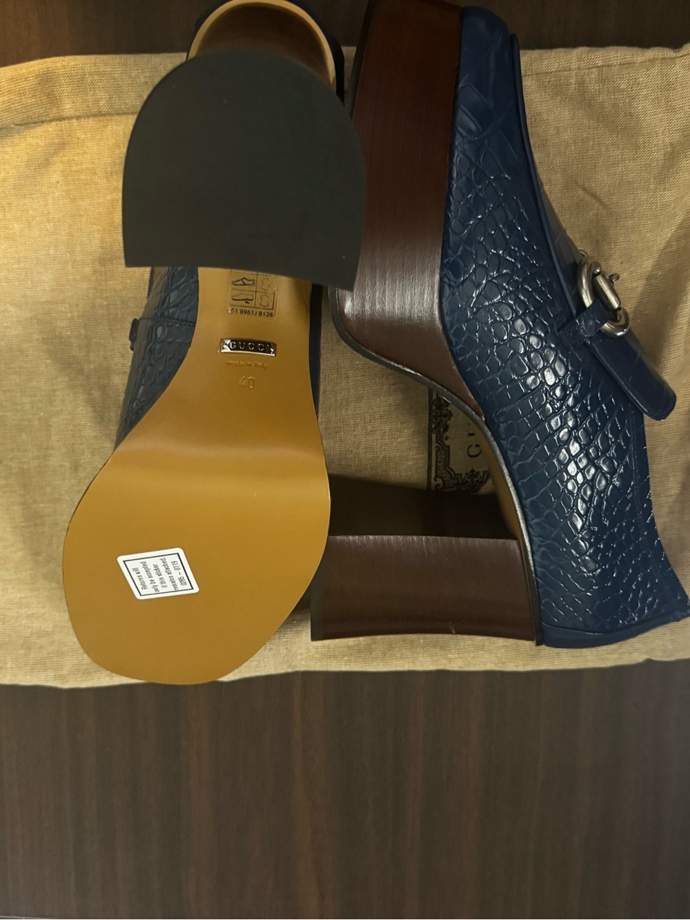 Gucci Navy Blue Shoes